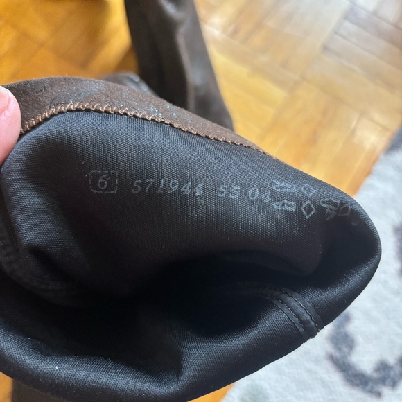 Vintage y2k 90s stretch brown floral pattern boots - Picture 8 of 9